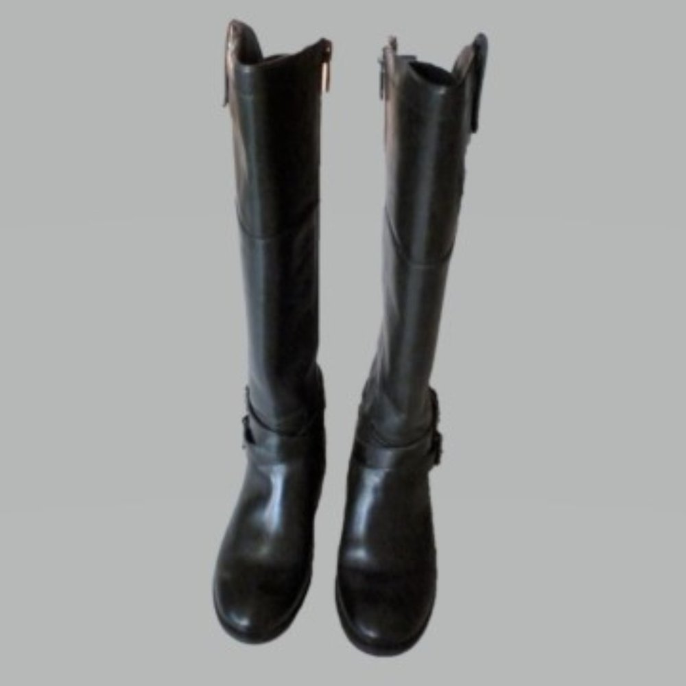 Marc Fisher 5m Black Tall Riding Boot With Buckle - image 2